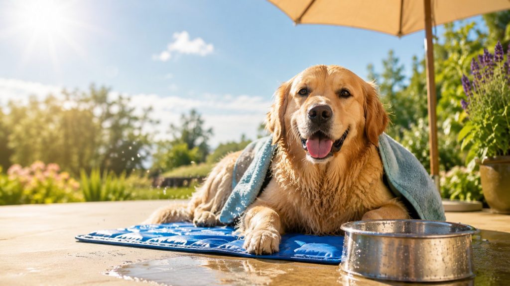 How to Cool Down a Dog: 12 Tips to Keep Your Best Friend Safe in Hot Weather 1 dog cooling featured image compressed